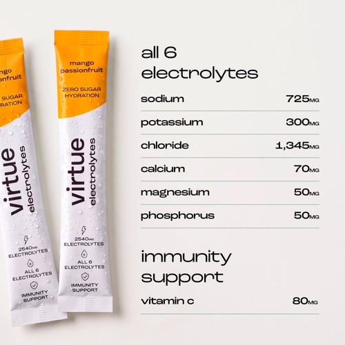 Virtue Electrolytes Hydration - Mango Passionfruit