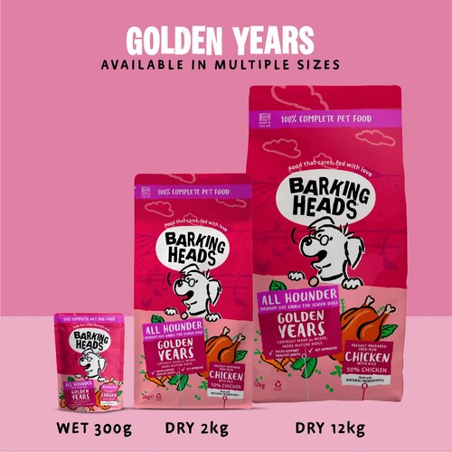 Barking Heads Golden Years Senior Wet Dog Food Pouch