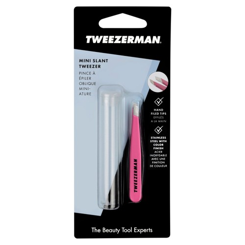 Tweezerman Mini Slant Tweezer - Pink