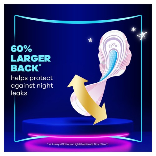 Always Platinum Secure Night Sanitary Towels Wings Size 4