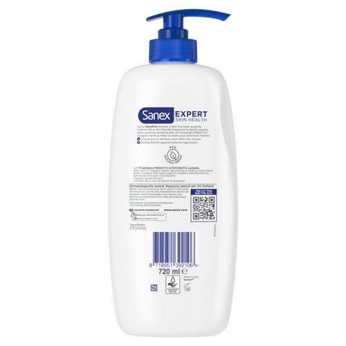 Sanex Expert Skin Health Sensitive Body Wash Shower Gel Pump
