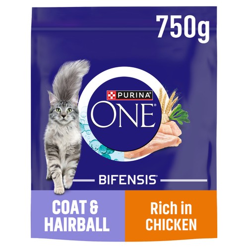 Purina One Coat & Hairball Chicken Dry Cat Food 