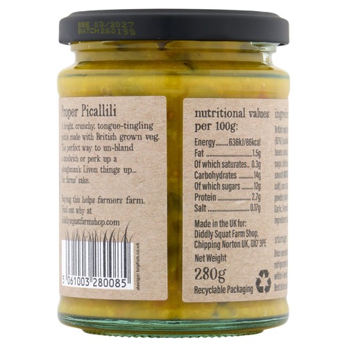 Diddly Squat Farm Proper Piccalilli Chutney