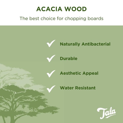 Tala Lacquered Acacia Crumb Catcher Bread Board With Grooves