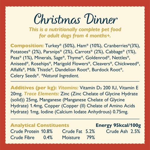 Lily's Kitchen Dog Christmas Turkey and Ham Tin