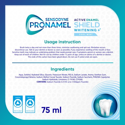 Sensodyne Pronamel Active Enamel Shield Toothpaste Whitening