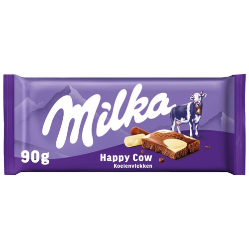 Milka Happy Cows Milk and White Chocolate Bar