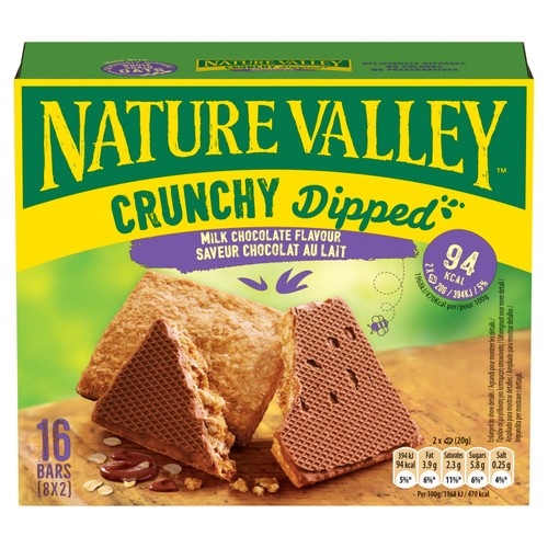 Nature Valley Crunchy Dipped Cereal Bars Milk Chocolate Flavour