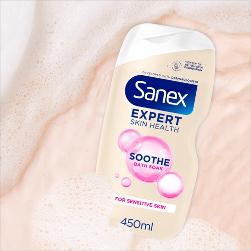 Sanex Expert Skin Health Sensitive Soothing Bubble Bath Soak