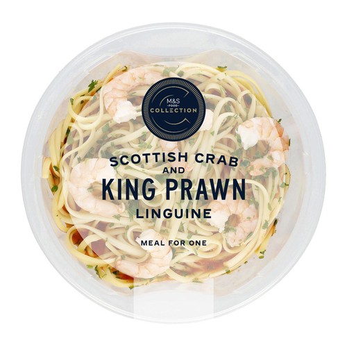 M&S Collection Scottish Crab & Prawn Linguine Serves 1