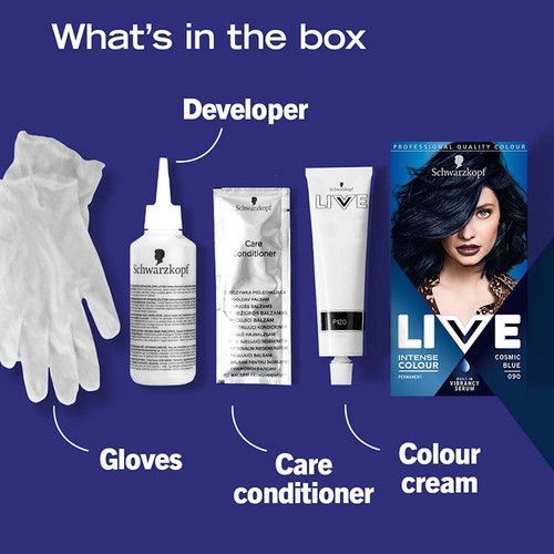 Schwarzkopf Live Cosmic Blue 90 Permanent Hair Dye