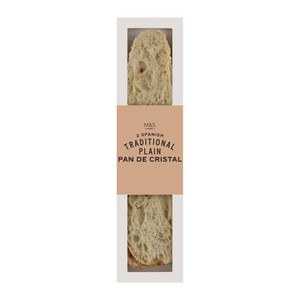 2 Spanish Traditional Plain Pan De Cristal