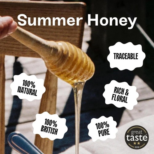Black Bee Honey British Summer Runny Wildflower Honey