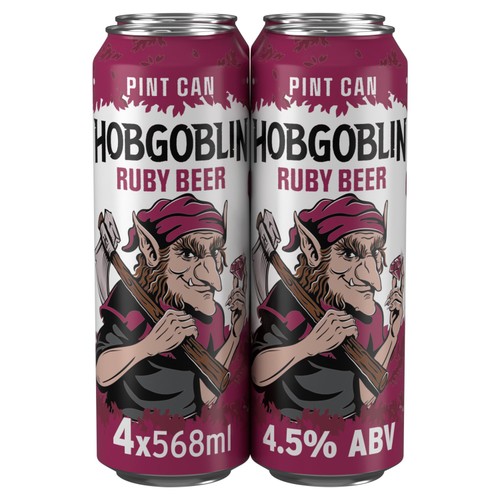 Hobgoblin Ruby Ale Beer Pint Cans