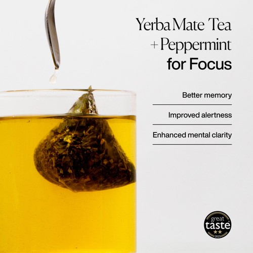 MISSION Focus Yerba Mate Tea Bags with Peppermint + Liquorice