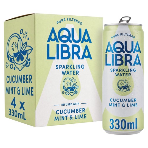 Aqua Libra Cucumber, Mint & Lime Infused Sparkling Water