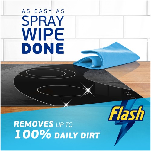 Flash Spray Wipe Done Apple Blossom Cleaning Spray 