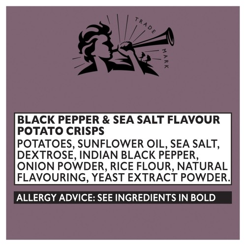 Pipers Karnataka Black Pepper & Sea Salt Sharing Bag Crisps