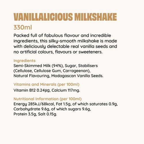 Shaken Udder Vanillalicious Vanilla Flavoured Milkshake