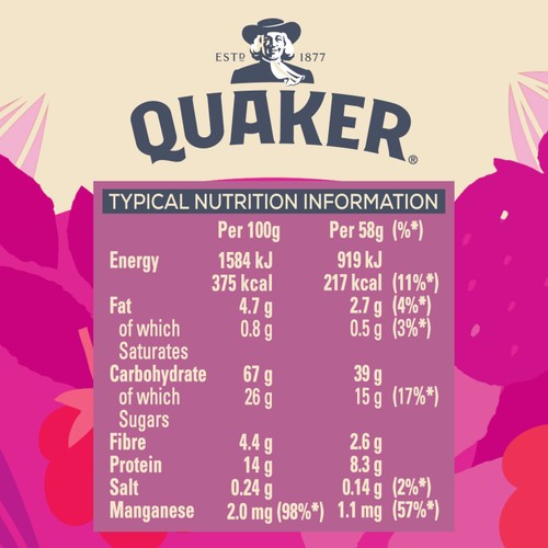 Quaker Oat So Simple Summer Berries Porridge Cereal Pot