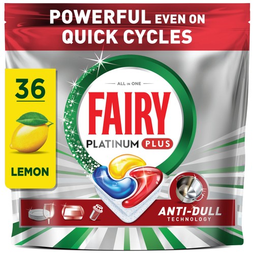 Fairy Platinum Plus Lemon Dishwasher Tablets 36ct