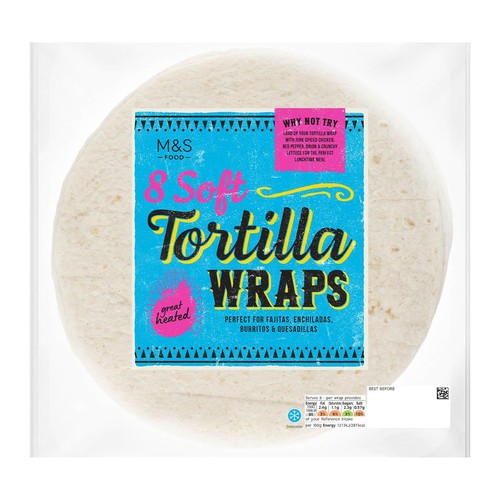 M&S Soft Flour Tortilla Wraps