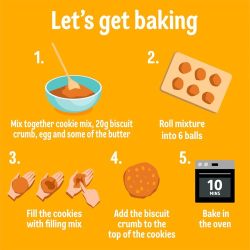 Dr. Oetker Caramelised Stuffed Cookie Biscuit Mix