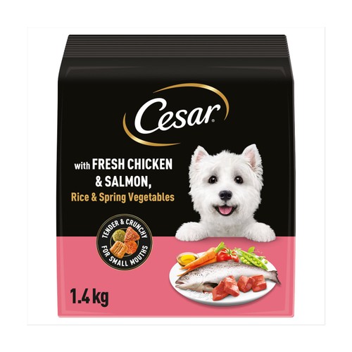 Cesar Complete Dry Adult Dog Food with Chicken, Salmon and Vegetables 1.4kg