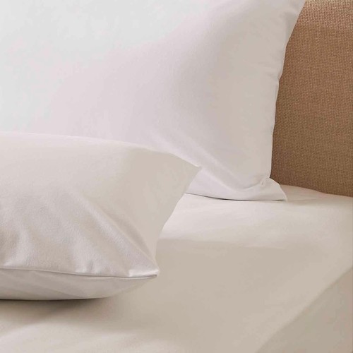 M&S Sleep Solutions Jersey Waterproof Pillow Protector, White