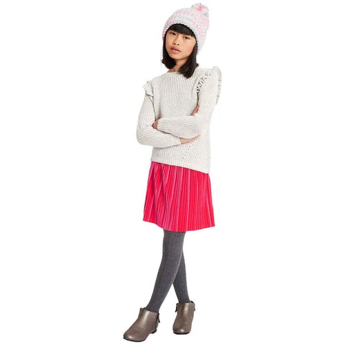 M&S Girls Cable Knit Tights, 2-3 Years, Grey