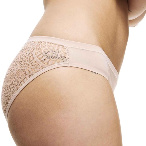 M&S Womens Body Soft Lace Bikini Knickers, 16, Opaline