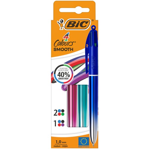 BIC Colours Smooth Gradient Retractable Ballpoint Pens Ocado