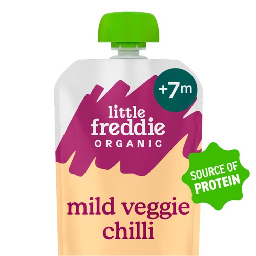 Little Freddie Organic Veggie Chilli, Beans & Lentils Baby Food Pouch 6m+