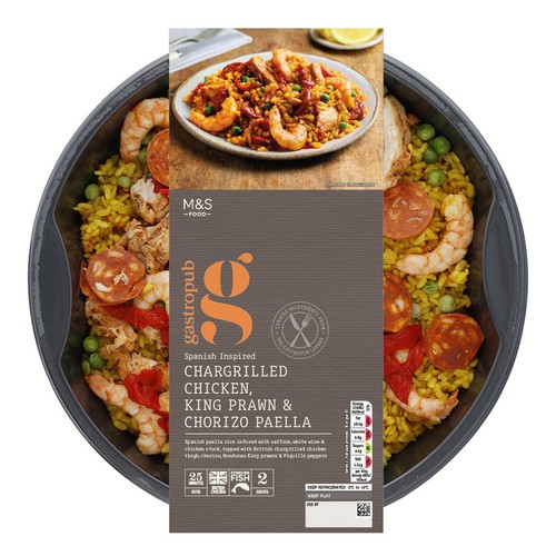 M&S Gastropub King Prawn Chicken & Chorizo Paella Main for Two