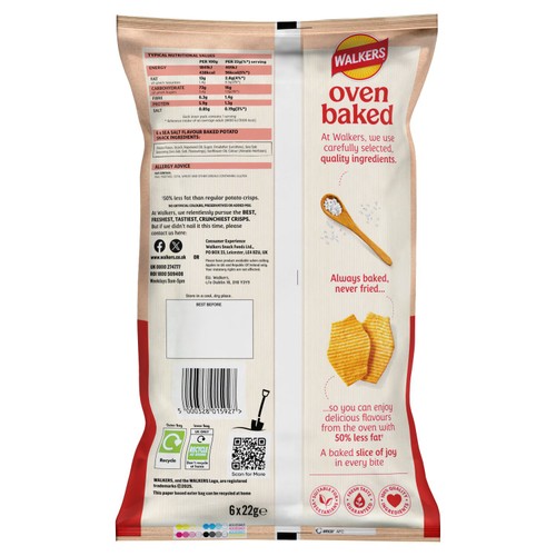 Walkers Baked Sea Salt Multipack Snacks