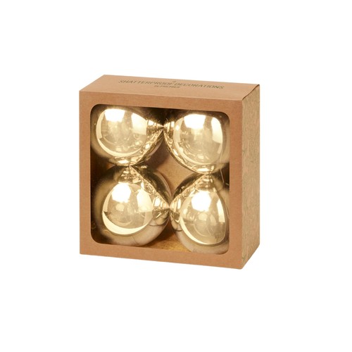 Champagne Gold Shatterproof Baubles