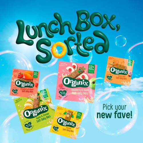 Organix Oat & Raisin Mini Flapjack Bites Toddler Snack Multipack 12+ Months