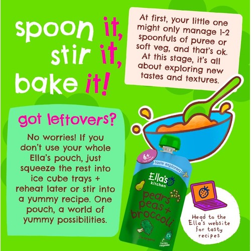 Ella's Kitchen Nutty Blends Mangoes, Pears & Almonds Baby Food Pouch 6m+