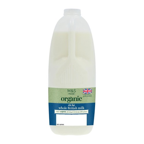 M&S Organic Whole Milk 4 Pints