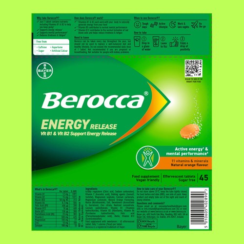 Berocca Orange Energy Vitamin Tablets