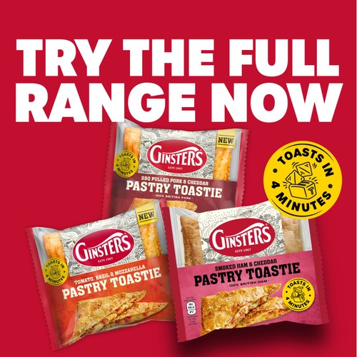 Ginsters Smoked Ham and Cheddar Pastry Toastie