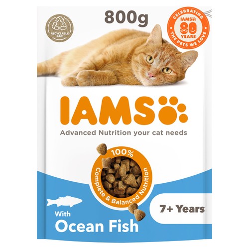 IAMS Advanced Nutrition Senior Cat Food With Ocean Fish