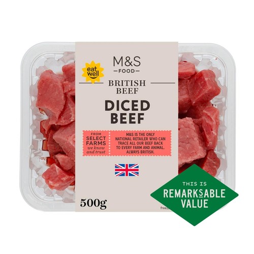 M&S Select Farms Diced British Beef