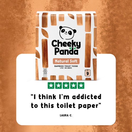 Cheeky Panda Natural Colour Bamboo Toilet Paper