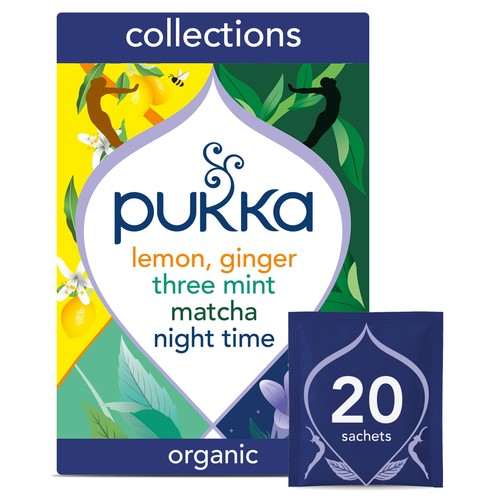 Pukka Organic Herbal Tea Collection, 4 Best Seller Flavours x20 Tea Bags