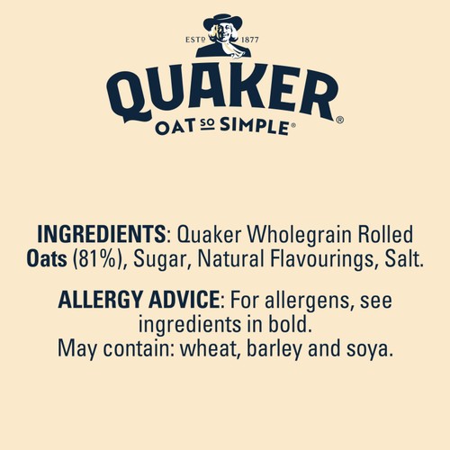 Quaker Oat So Simple Golden Syrup Porridge Sachets Cereal