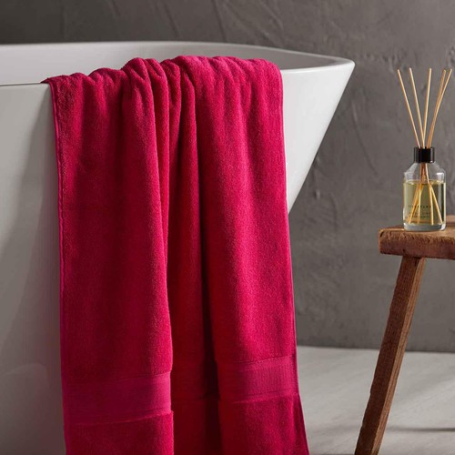 M&S Super Soft Antibacterial Cotton, Bath Sheet, Raspberry