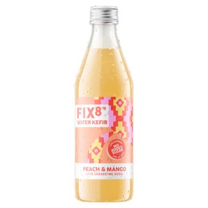 FIX8 Water Kefir Peach & Mango Live Sparkling Soda330ml