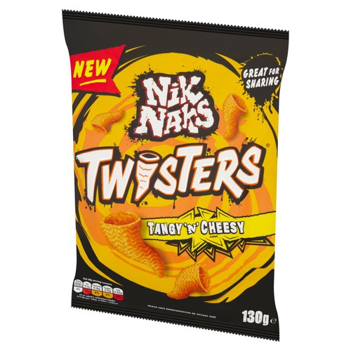 Nik Naks Twisters Tangy 'N' Cheesy Sharing Crisps