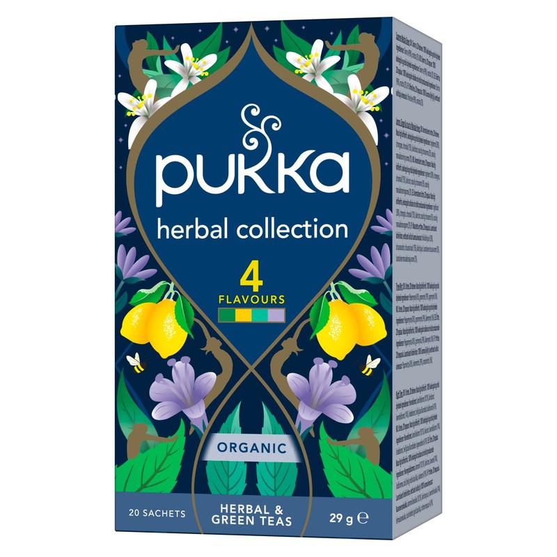 Pukka Organic Herbal Tea Collection, 4 Best Seller Flavours x20 Tea ...